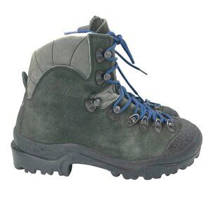 MONTRAIL Hiking Boots Womens 7.5/38.5 Green Leather Vibram Sole Made In Italy